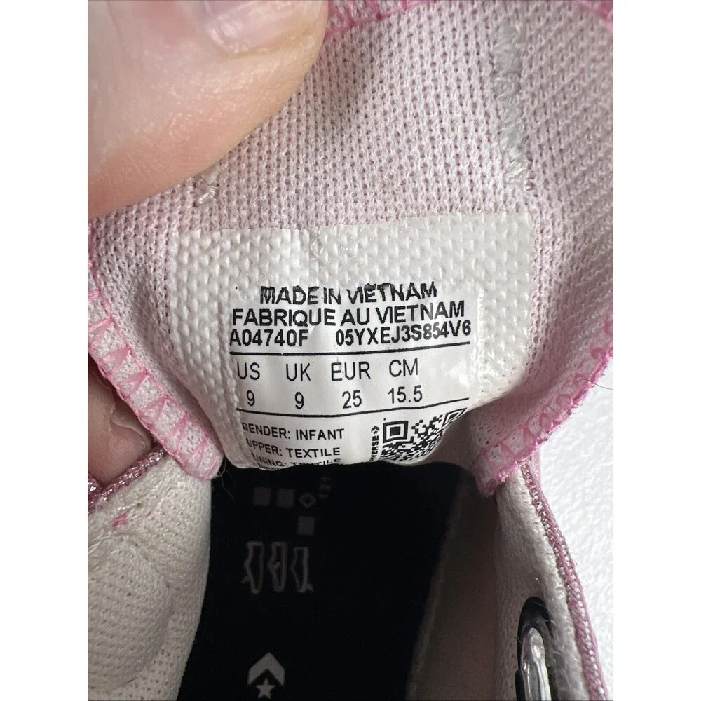 Converse Chuck Taylor All Star Easy-On Prism Glitter Toddler Size 9 Princess